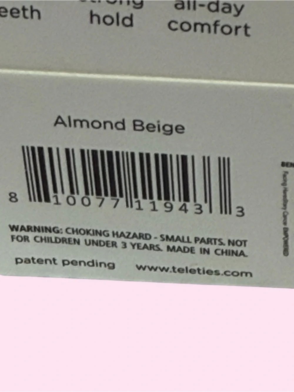 Teleties Flat Clip — Almond  Beige NWT